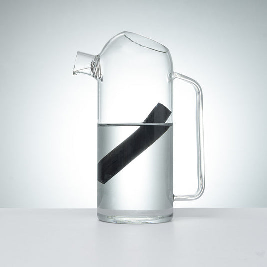 Carafe filtrante en verre + 1 charbon Binchotan BIO
