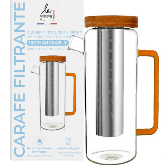 Carafe filtrante en verre écologique 1,5L