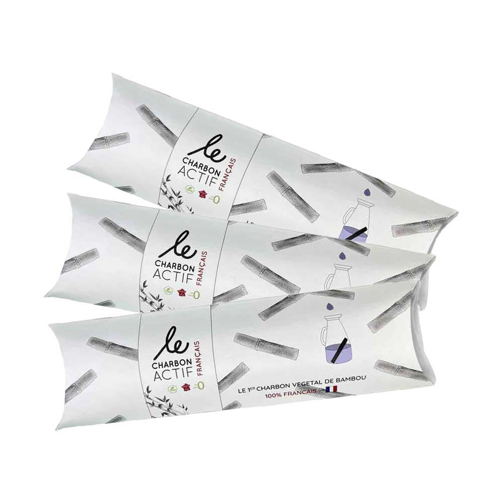 X3 Charbons de bambou 100% français filtre à eau
