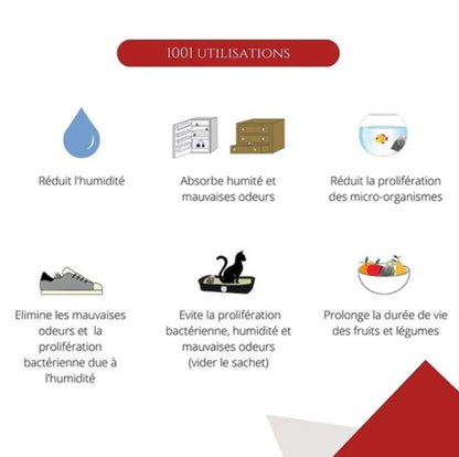 Charbon actif végétal granulés sac de 1kg