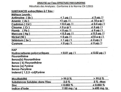 Charbon actif végétal granulés sac de 1kg