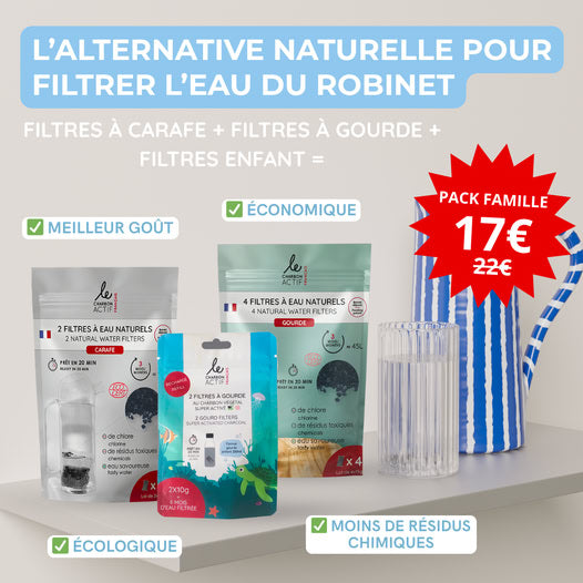 Pack découverte filtres à eau naturels et compostables